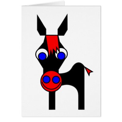 Little Claus and Big Claus - Black Horse Greeting Cards by lonvig