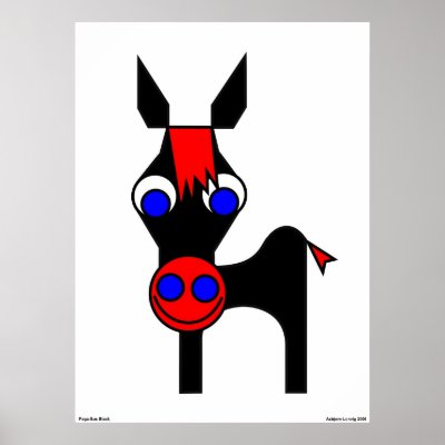 Little Claus and Big Claus - Black Horse Poster by lonvig