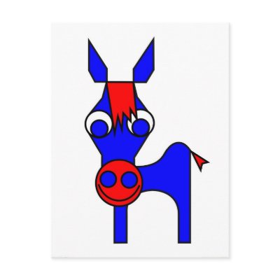 Little Claus and Big Claus - Blue Horse Postcard by lonvig