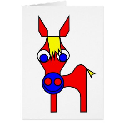 Little Claus and Big Claus - Red Horse Cards by lonvig