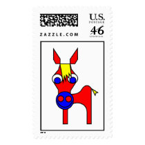 Little Claus and Big Claus - Red Horse Postage Stamp