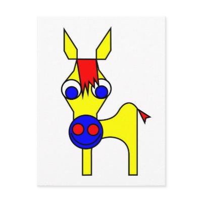 Little Claus and Big Claus - Yellow Horse Postcards by lonvig