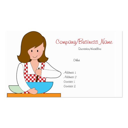 Little Cook Business Cards (front side)