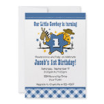 Little Cowboy 1st Birthday Party Invitation