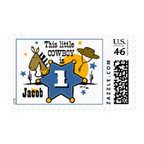 Little Cowboy 1st Birthday Stamp