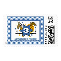 Little Cowboy 3rd Birthday Custom Postage