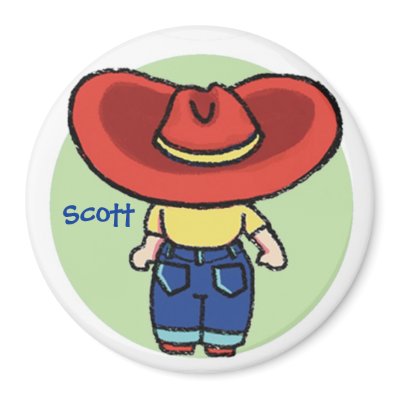 Little Cowboy - Thinking Magnet by HoodiesCollection