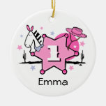 Little Cowgirl 1st Birthday Keepsake Ornament