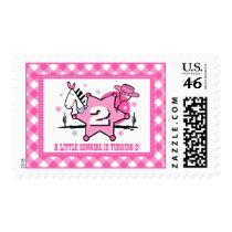 Little Cowgirl 2nd Birthday Custom Postage