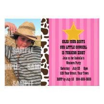 Little Cowgirl Birthday Party Invitation