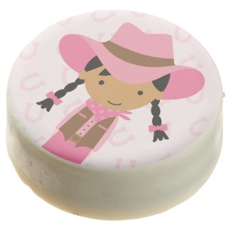 Little Cowgirl Western Birthday Chocolate Dipped Oreo