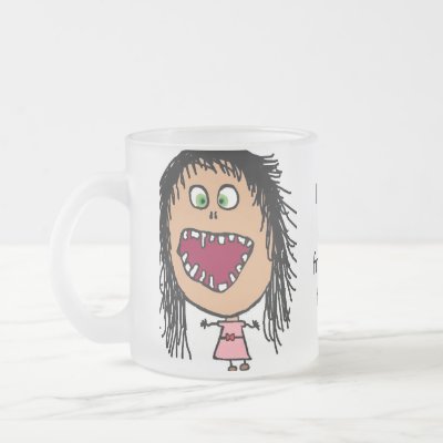 This Cartoon design is perfect for adding all your favourite humourous sayings too. This cartoon girl with the big crazy eyes is sure to get noticed and 