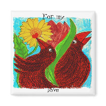 little crows in paradise magnets by nefera little crows in paradise magnets