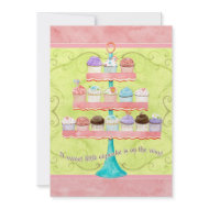 Little Cupcake, Baby Shower Invitations invitation