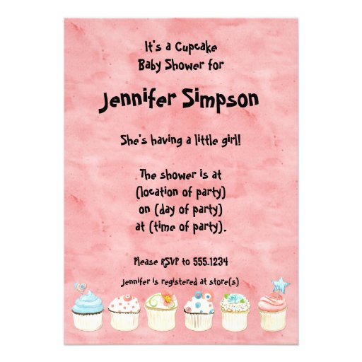 Little Cupcake, Baby Shower Invitations