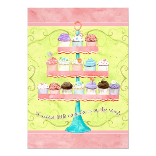 Little Cupcake, Baby Shower Invitations