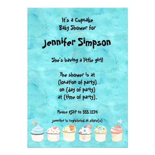 Little Cupcake, Baby Shower Invitations