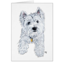 Little Curious Westie Card