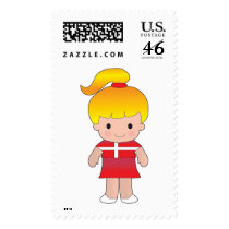 Little Danish Girl postage by Maria_K_Bell Little Danish Girl postage