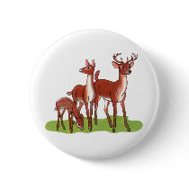 Little Deer Family Pinback Button