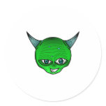 Little Devil Cartoon Head Face Horns Graphic Ympe stickers