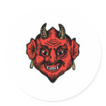 Little Devil Cartoon Head Face Horns Graphic Ympe stickers