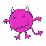 little devil inside hot pink acrylic cut out