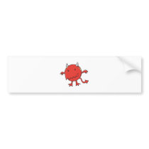 little devil inside red bumper sticker