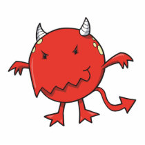 little devil inside red photo cut outs