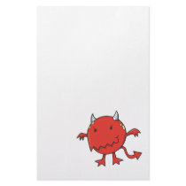 little devil inside red customized stationery