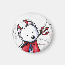 Little Devil Westie Magnet
