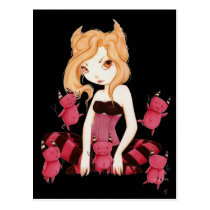 Little devils - Devils dance art fairy vampire postcards