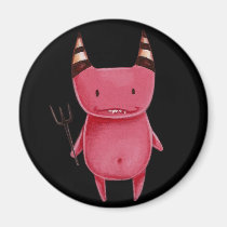 Little devils - Devils dance art magnets