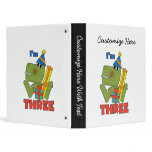 Little Dino 3rd Birthday Tshirts and Gifts Vinyl Binders