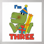 Little Dino 3rd Birthday Tshirts and Gifts Posters