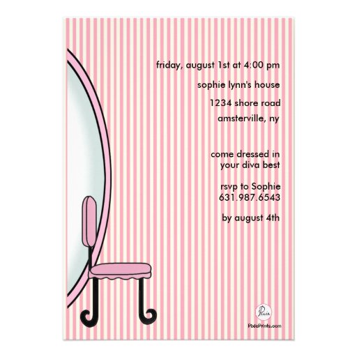 Little Diva Birthday Invitation