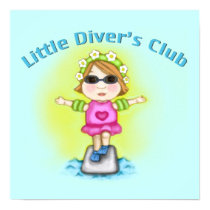 Little Diving Girl Summer Poster posters by jamiecreates1 Little Diving Girl Summer Poster posters