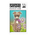 Cute whimsical dog stamp