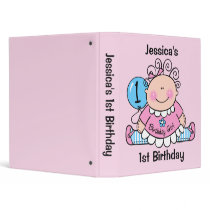Little Doll 1st Birthday Keepsake Binder