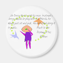 "Little Donny"  Story Art Cards and T-Shirts Fridge Magnet