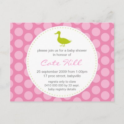 Baby Invitations Cards on Little Duck Baby Shower Invitation Post Cards From Zazzle Com
