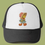 Little Duck in Dress and Bonnet Trucker Hat