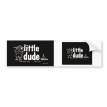 Little Dude Trailer Co. Black & White Stickers bumper stickers by Oldboatclub Little Dude Trailer Co. Black & White Stickers bumper stickers