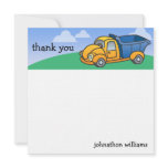 Little Dump Truck Personalized Thank You invitations