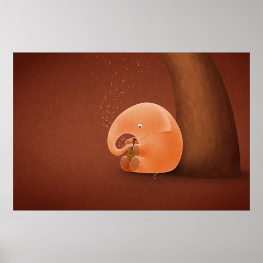 Little Elephant, Big Ukulele Print