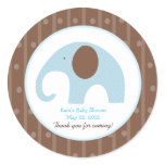 Little Elephant (Blue) Custom Favor Sticker