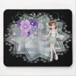 Little Elf with Flowers Tag Series Mouse Pad