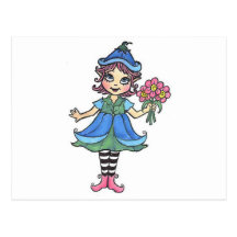 Little Elfgirl Post Card