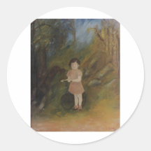 Little Elisa Round Sticker