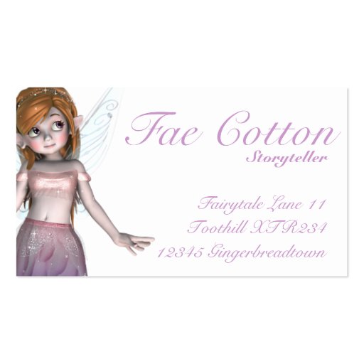 Little Fairy Business card (front side)